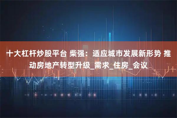 十大杠杆炒股平台 柴强：适应城市发展新形势 推动房地产转型升级_需求_住房_会议